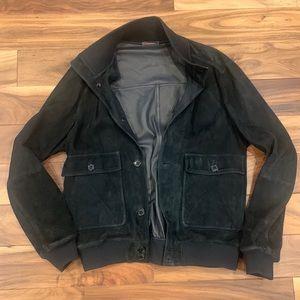 100% leather/suede Prada mens bomber jacket